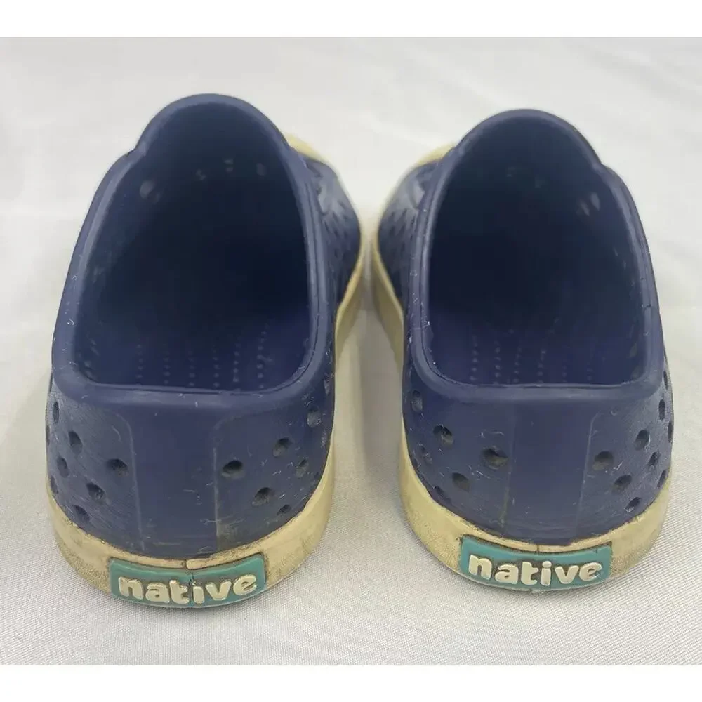 Native Shoes Jefferson Kids C6 Blue Slip On Sneakers EVA Water Sandals Toddler